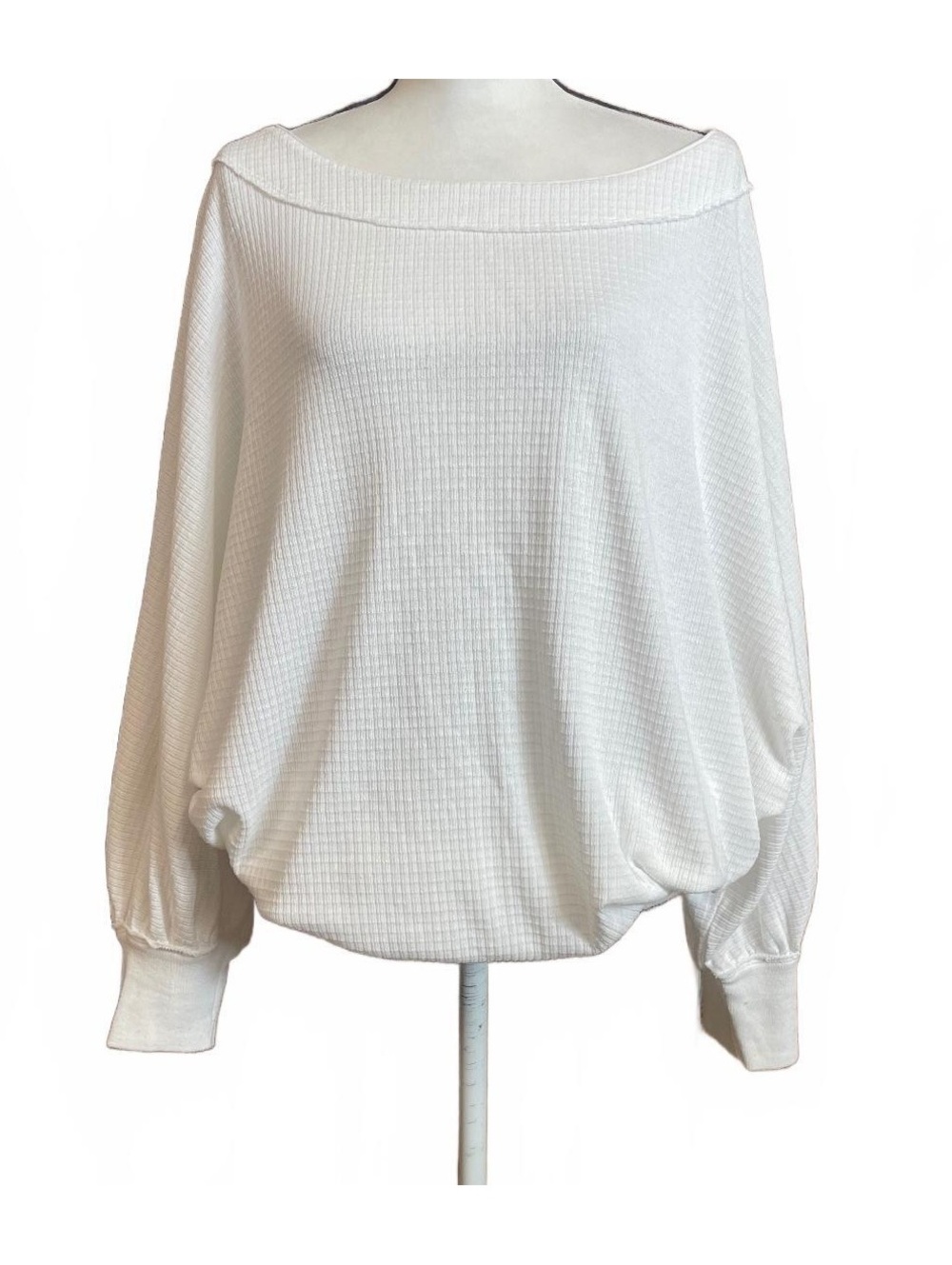 We the Free white thermal top with batwing sleeves